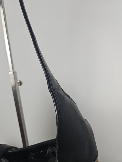 Vintage y2k Gucci Jackie canvas and leather hobo handbag