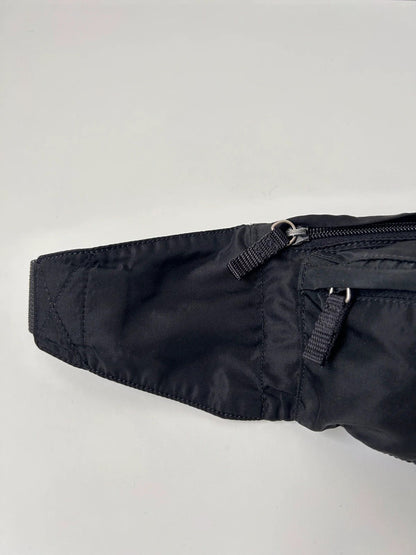 Prada nylon triangle logo waist/ crossbody bag pouch bumbag