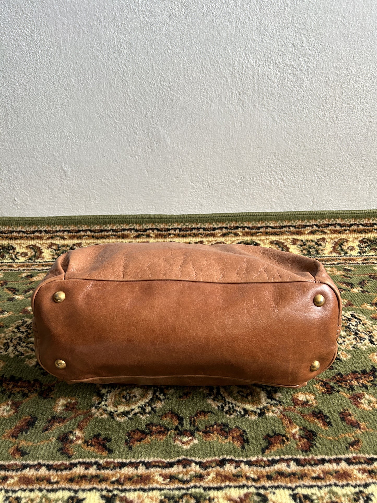 Vintage y2k miu miu leather top zip charm studded handbag