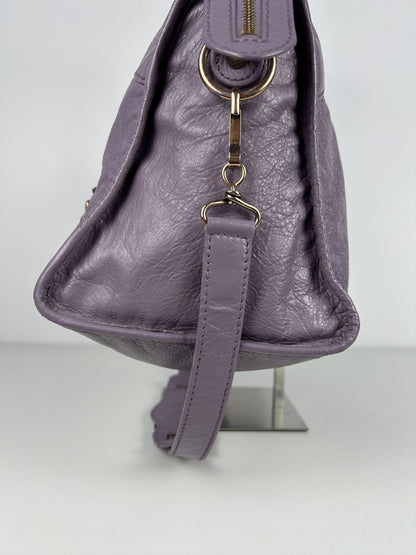 Balenciaga part time giant hardware city bag in lilac