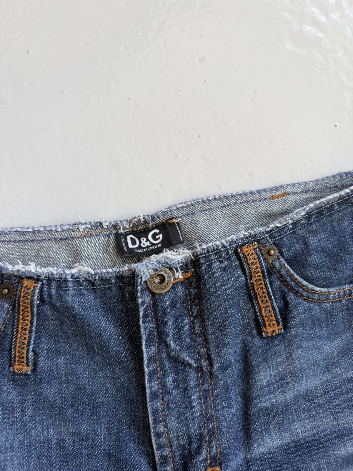 Y2k Dolce & Gabbana cutoff low waist flared denim