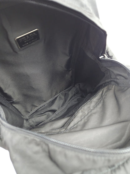 Prada triangle logo nylon multipocket backpack