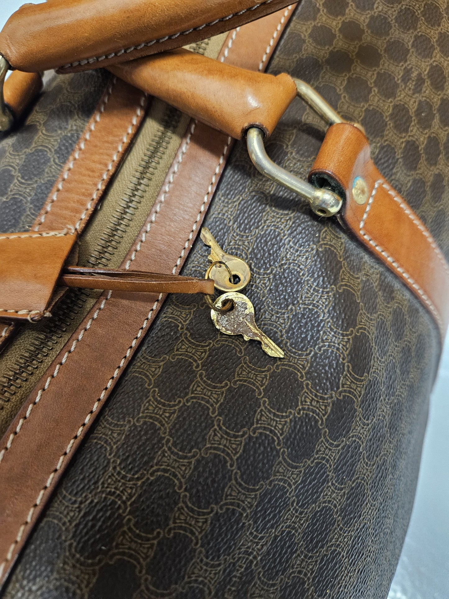 Vintage 90s Celine macadam monogram boston bag