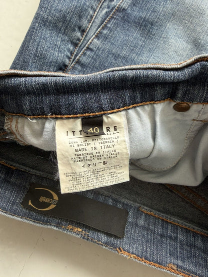 Just Cavalli y2k washed denim pencil skirt
