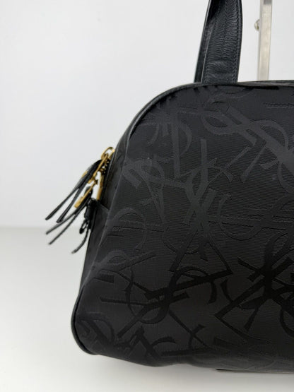 YSL Rive Gauche monogram obi bow bowler bag