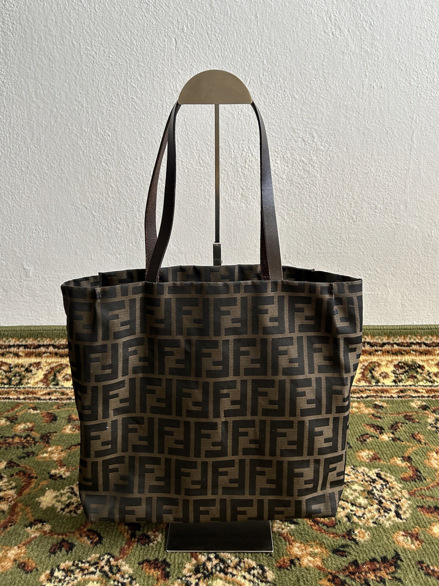 Vintage y2k fendi ff zucca monogram tote bag