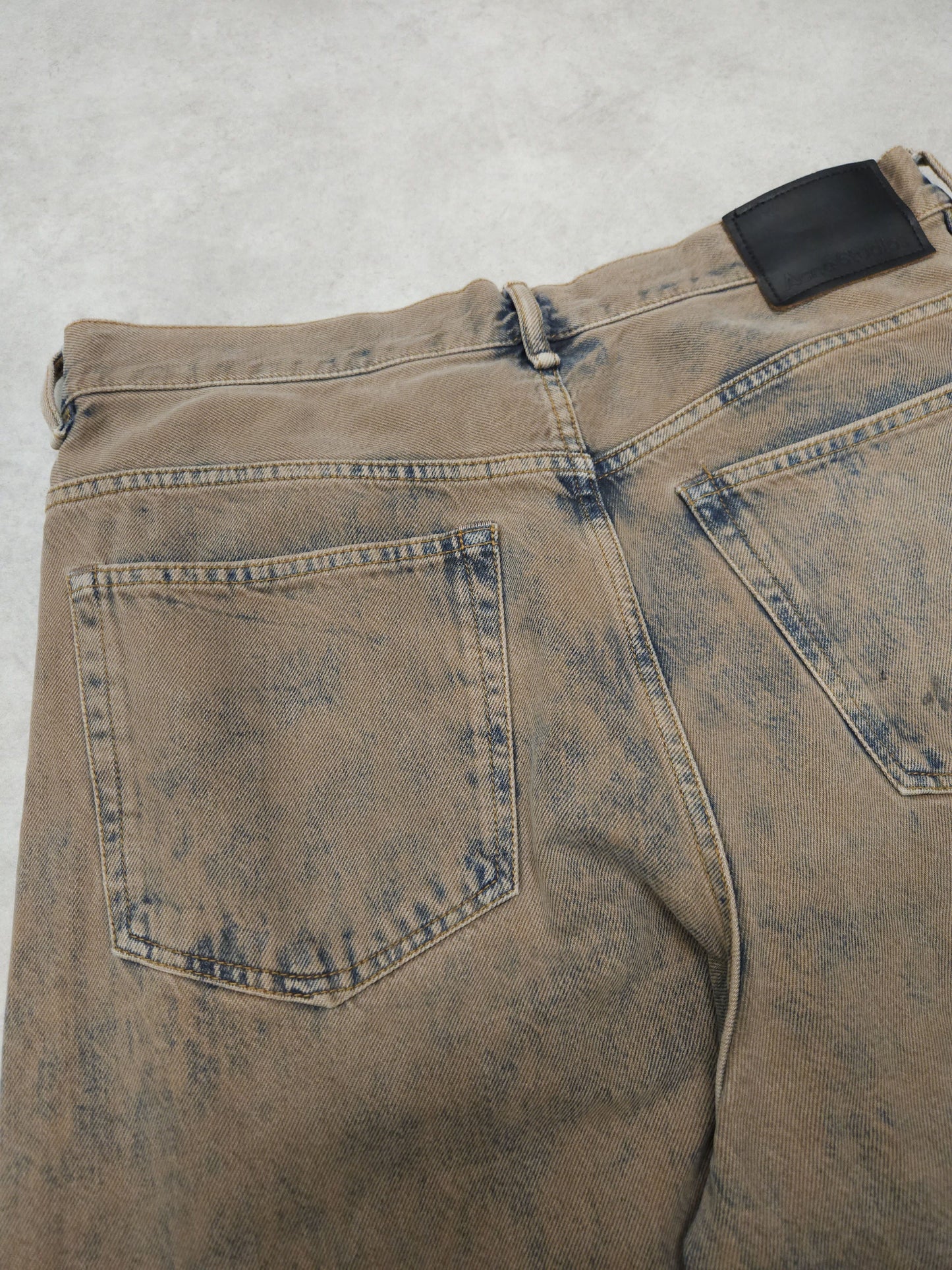 Acne studios 1989 drago road overdyed distressed baggy denim