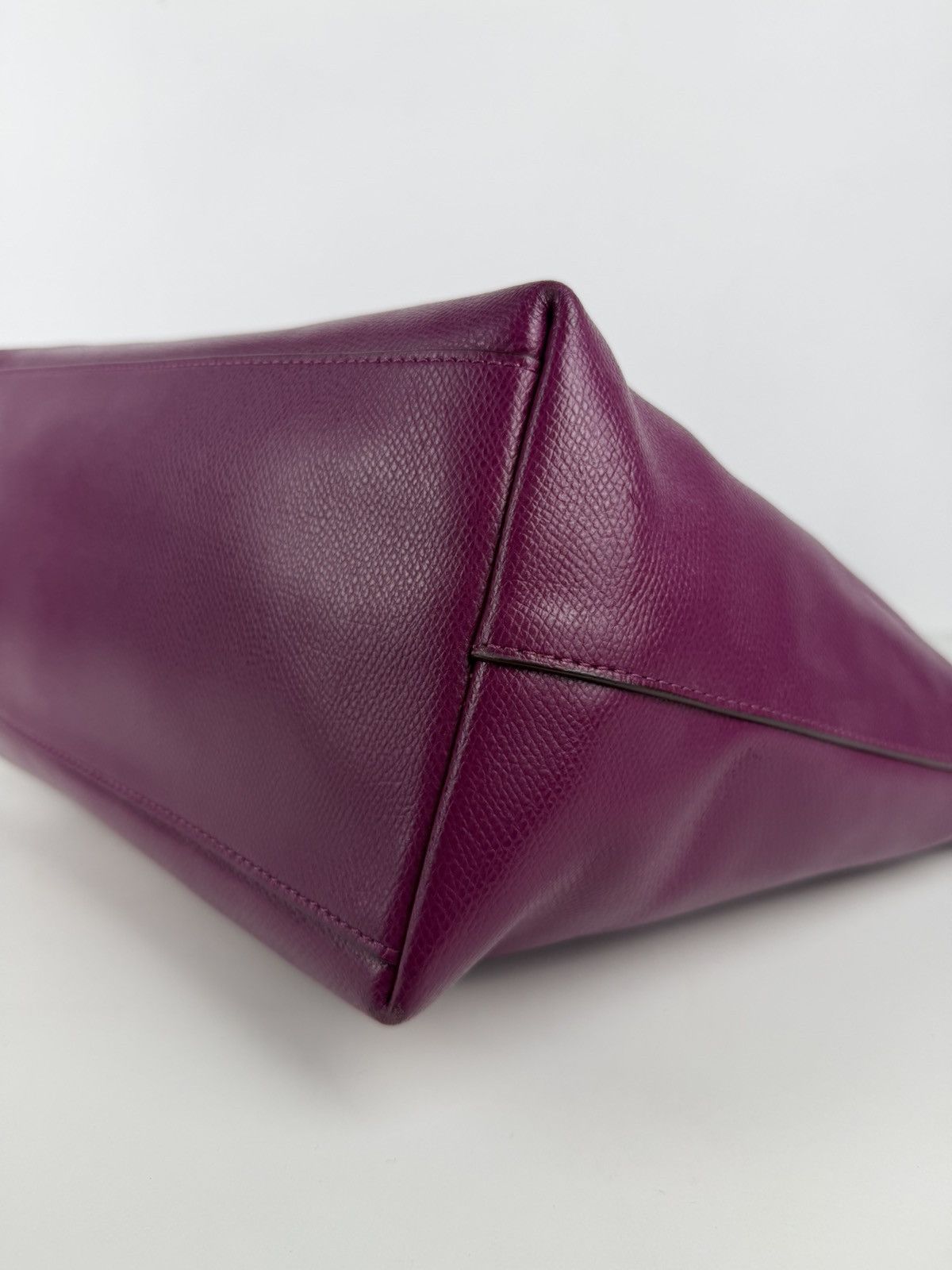 Coach crossgrain leather city tote fuchsia