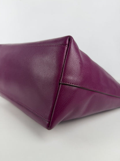 Coach crossgrain leather city tote fuchsia