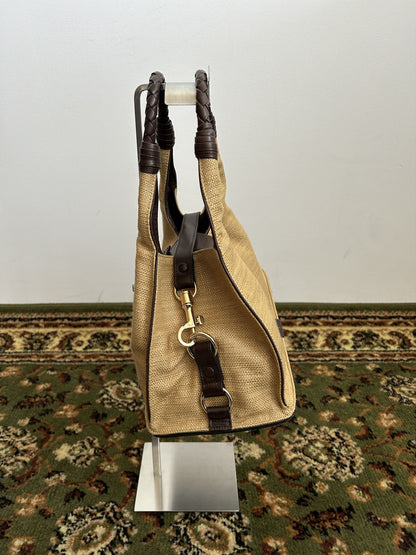 Bottega Veneta intrecciato leather hobo handbag in brown