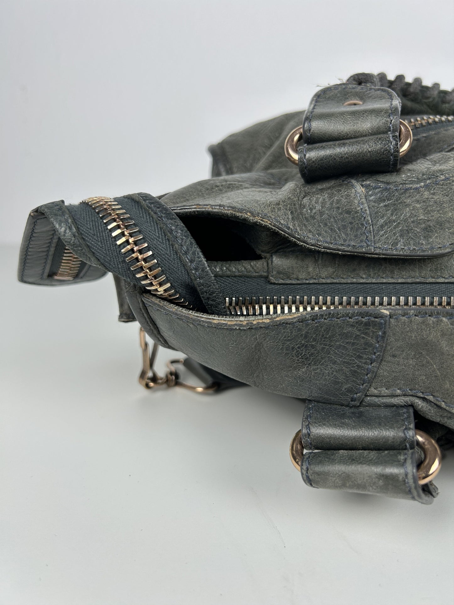 Balenciaga giant hardware city bag in dark gray