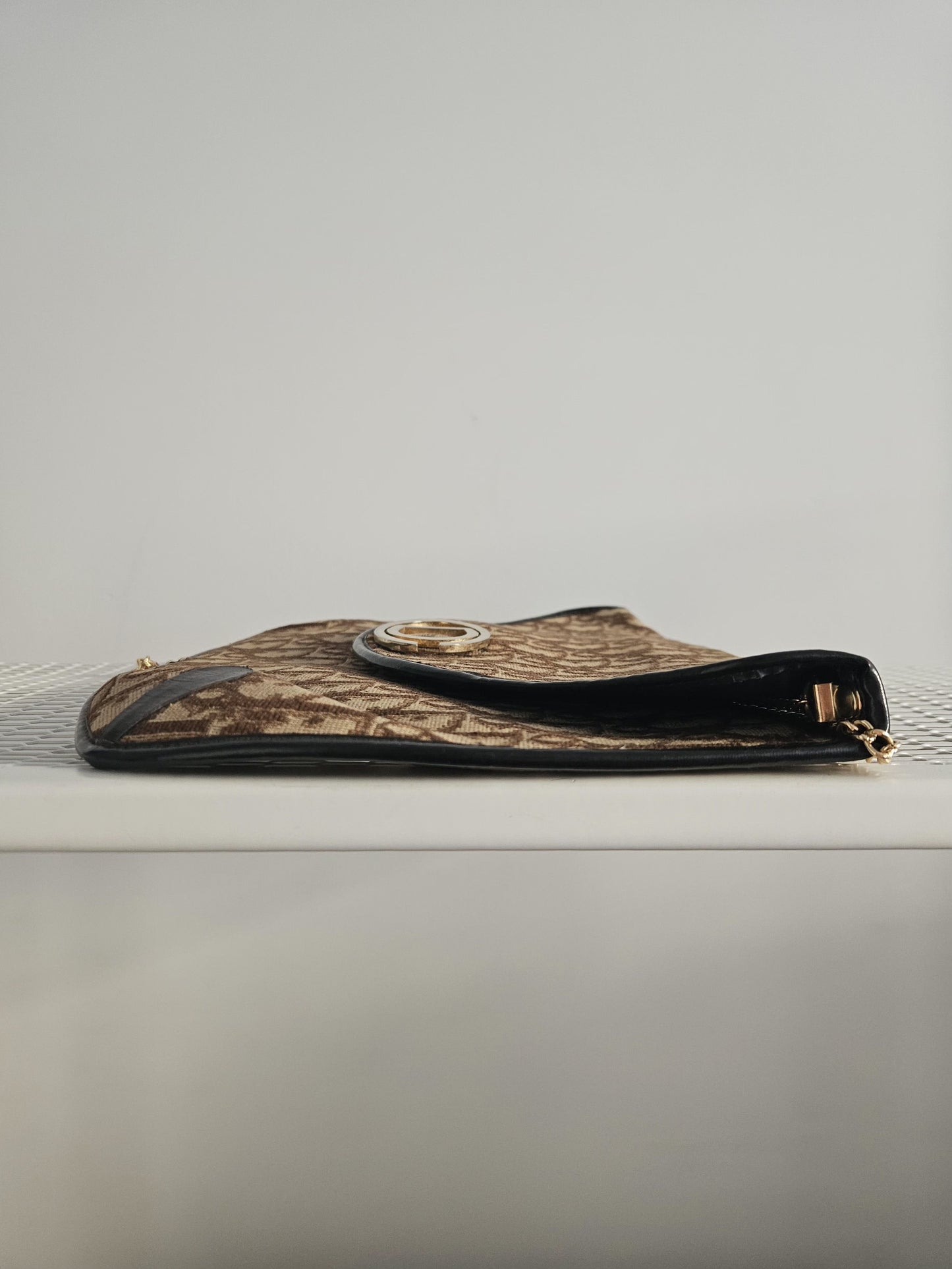 Vintage 80s Dior trotter chain flap shoulder/ crossbody bag