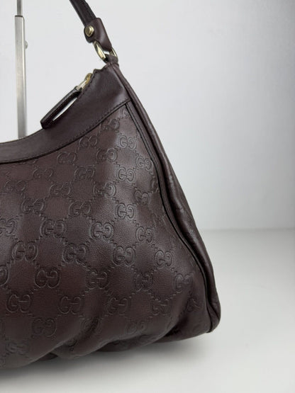 Gucci Abbey d-ring large guccissima leather monogram handbag
