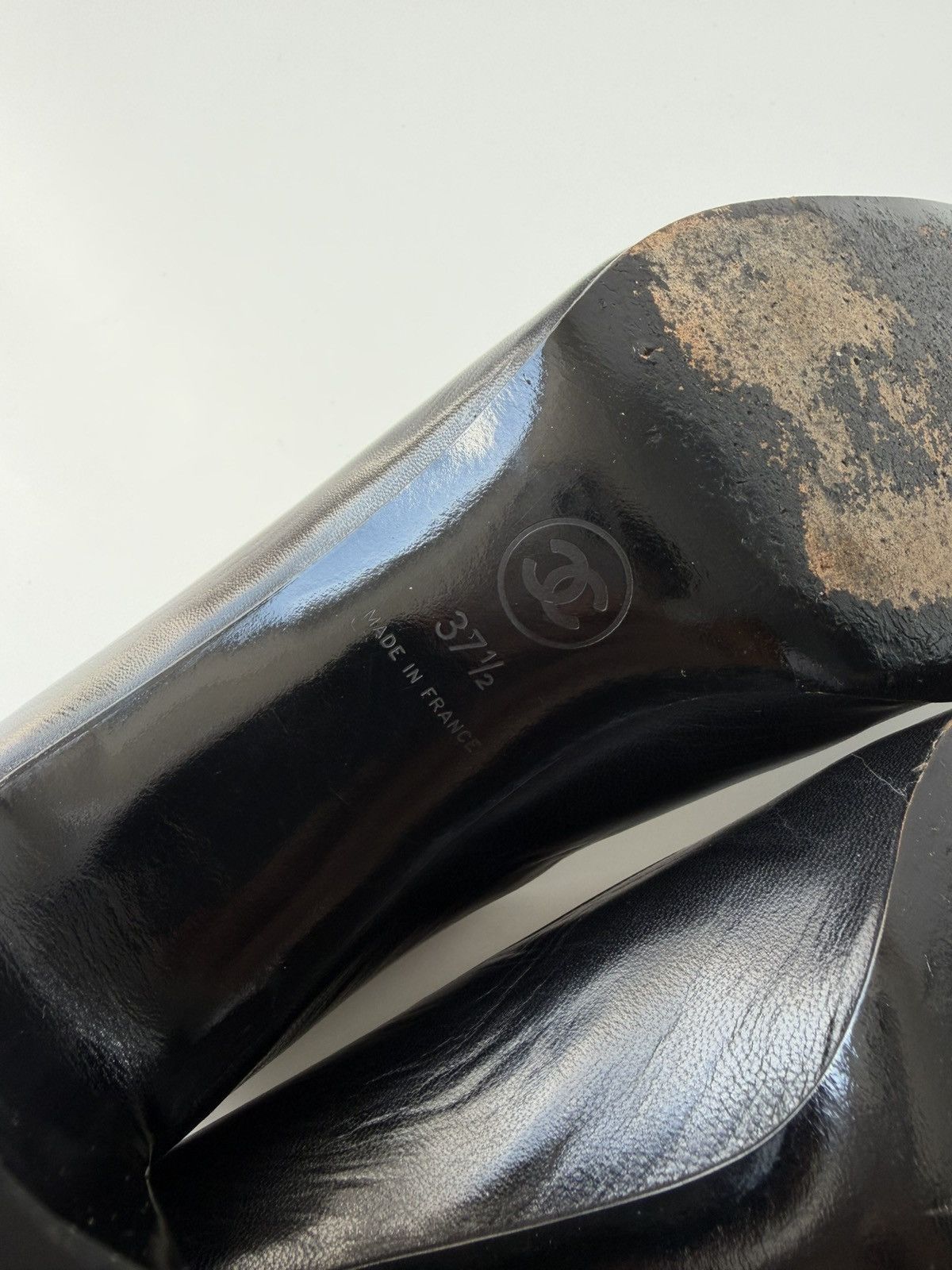 Vintage chanel CC logo block heels
