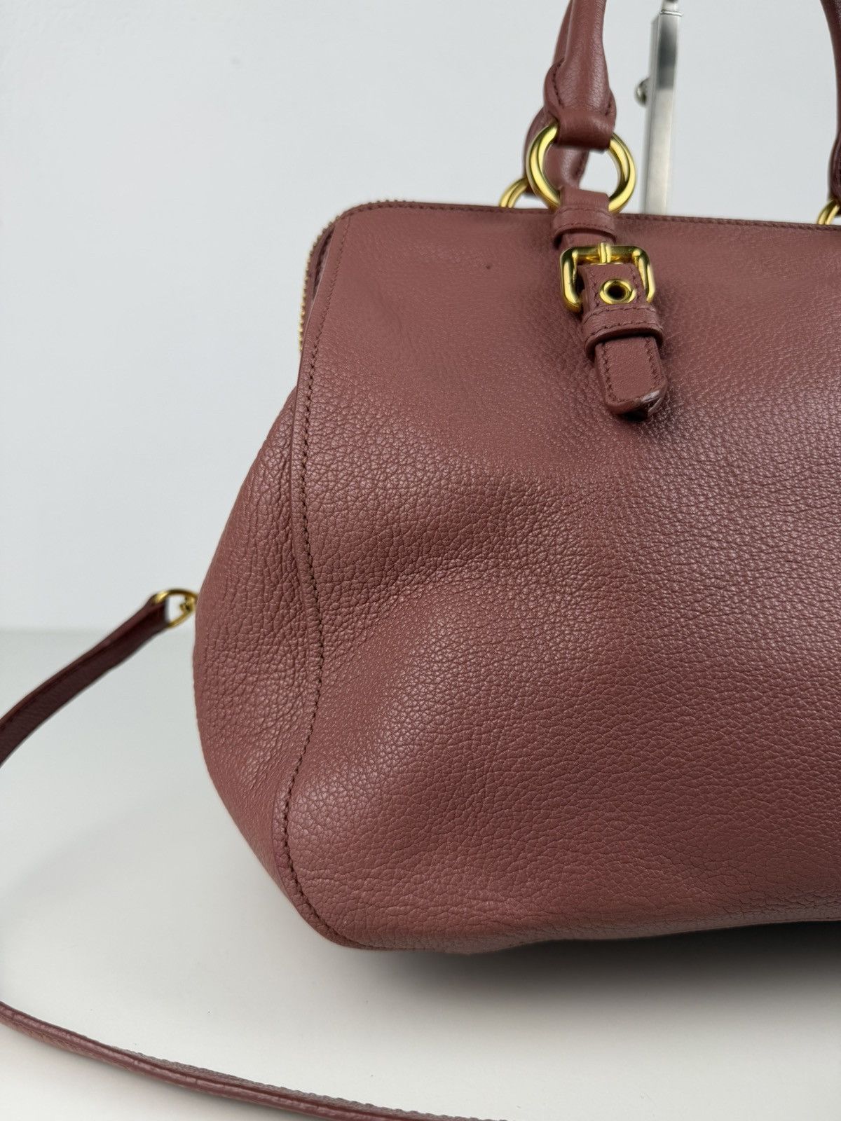 Miu Miu madras leather mini bowling bag