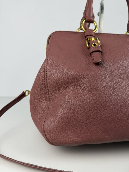 Miu Miu madras leather mini bowling bag