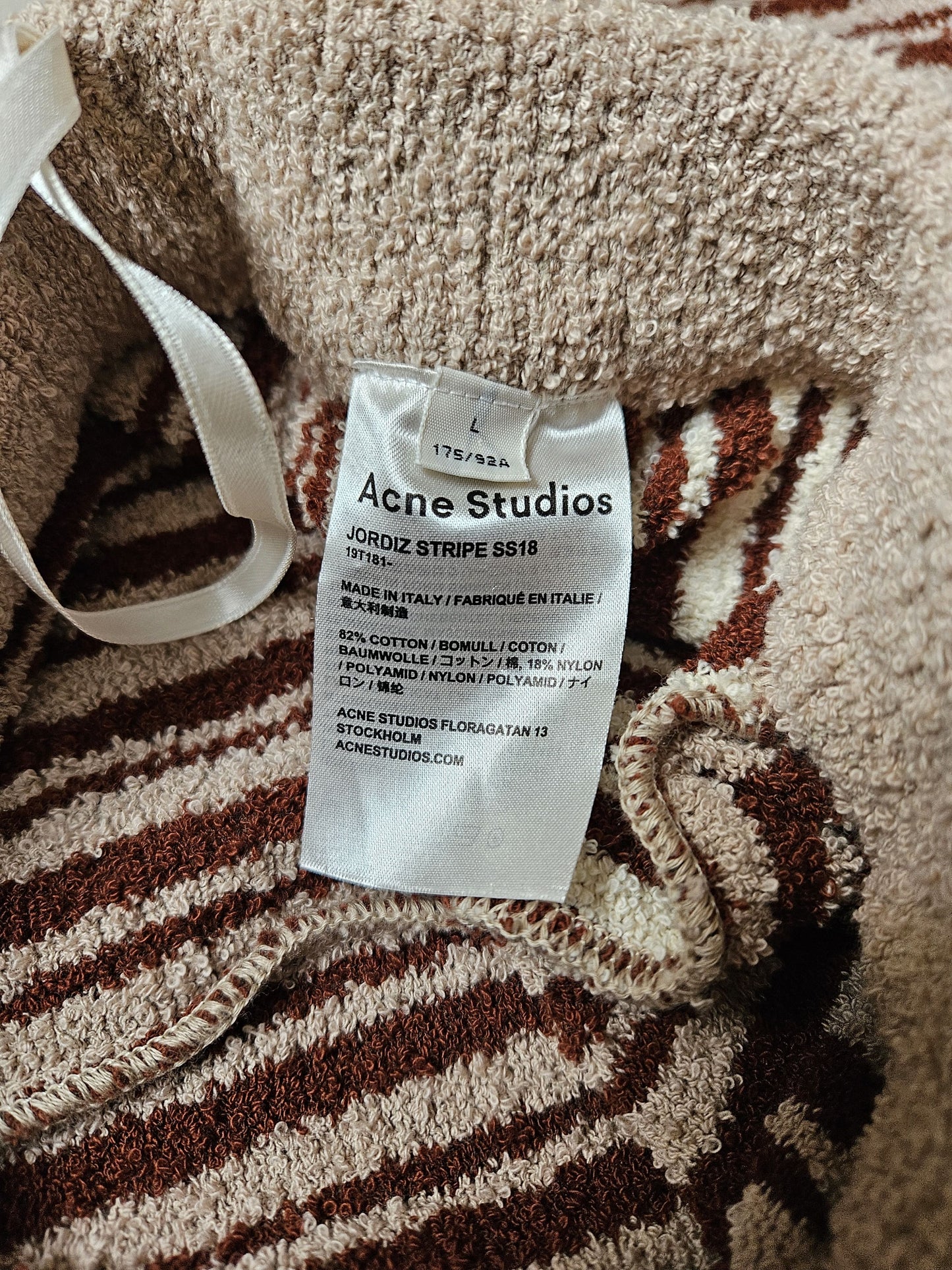 Runway Acne Studios jordiz stripe ss18 wide leg pants