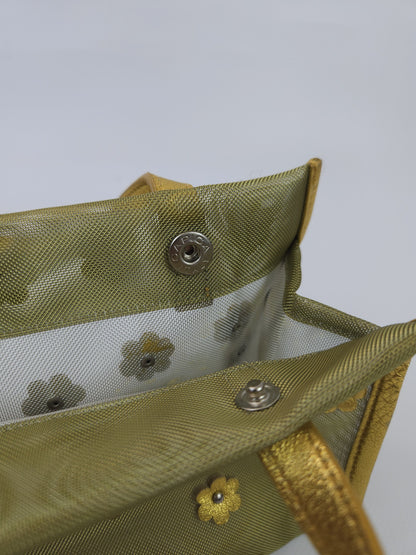 Archive 1999 miu miu mesh floral mini tote bag mb1522