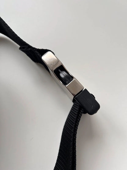 Prada nylon triangle logo waist/ crossbody bag pouch bumbag