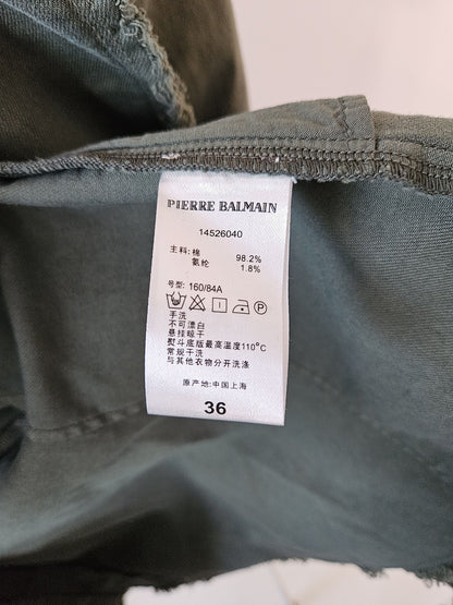 Pierre Balmain raw edge double breasted napoleon coat