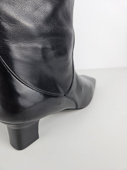 Cole Haan square toe side zip ankle boots