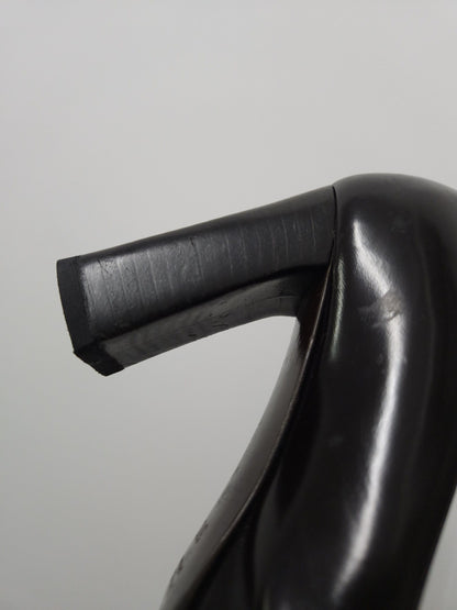 Archive Gucci square toe block heel pumps mules