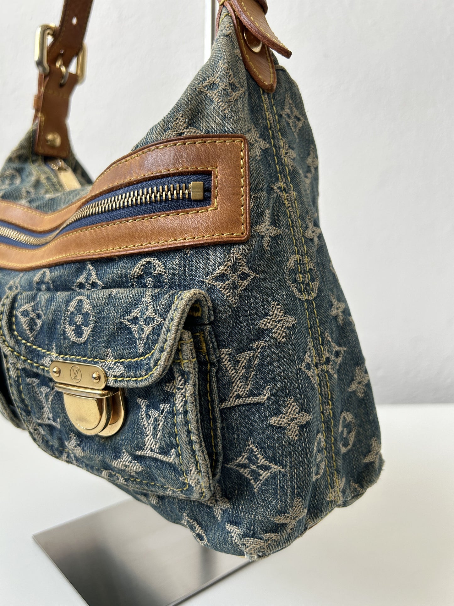Louis vuitton monogram denim baggy PM handbag