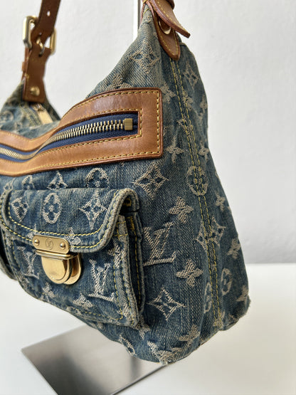 Louis vuitton monogram denim baggy PM handbag