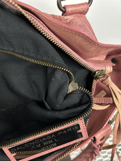 Balenciaga first bag in dusty pink
