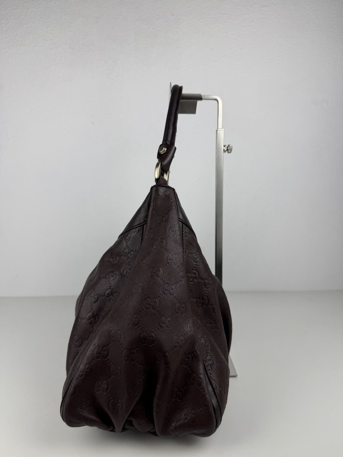 Gucci Abbey d-ring large guccissima leather monogram handbag
