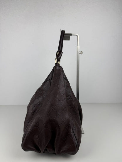 Gucci Abbey d-ring large guccissima leather monogram handbag