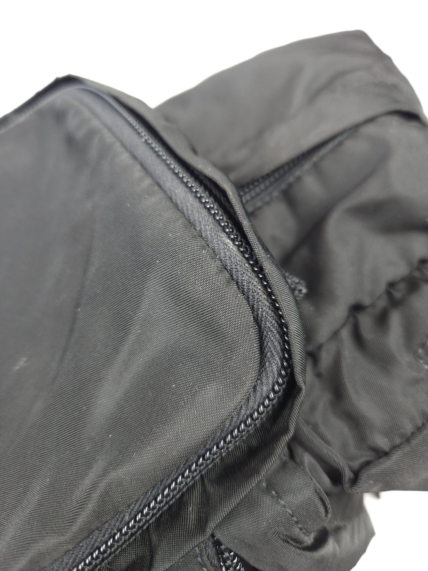 Prada triangle logo nylon multipocket backpack