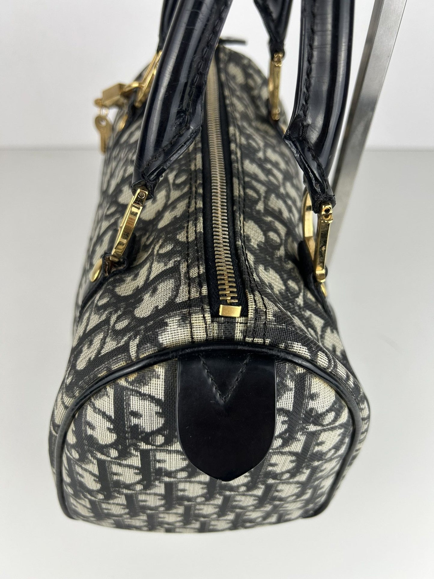 Dior John Galliano era trotter monogram mini boston bag