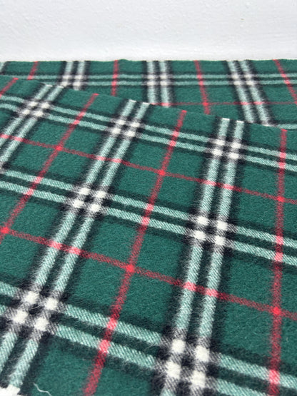 Vintage Burberry green nova check cashmere scarf