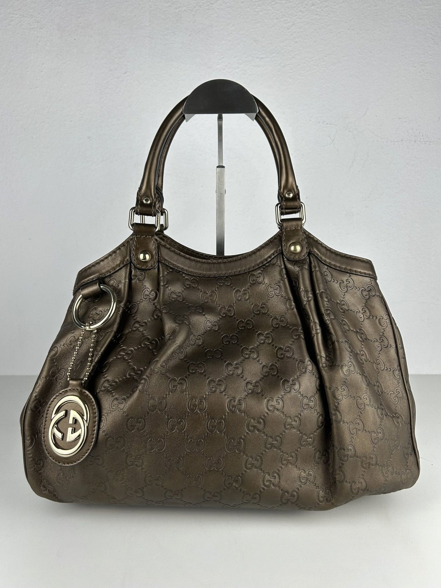 Gucci guccissima sukey medium size leather handbag