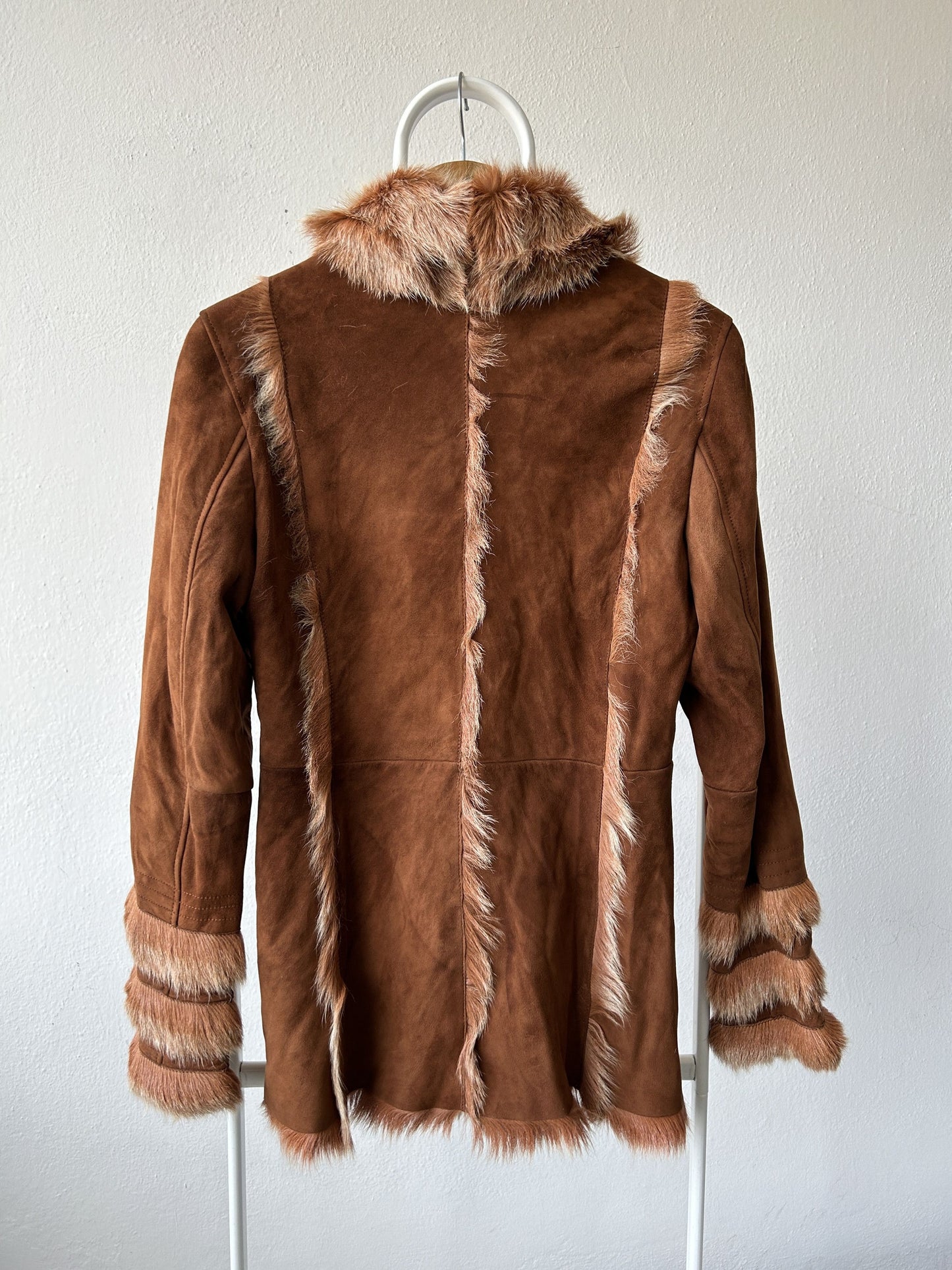 Vintage suede short penny lane/ afghan coat