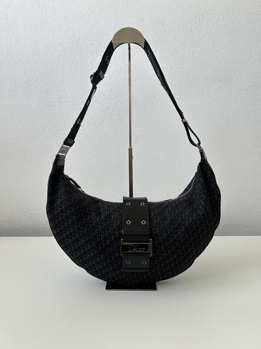 Y2k Dior street chic half moon hobo handbag