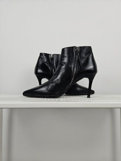 Miu Miu stiletto high heel ankle boots notched sole