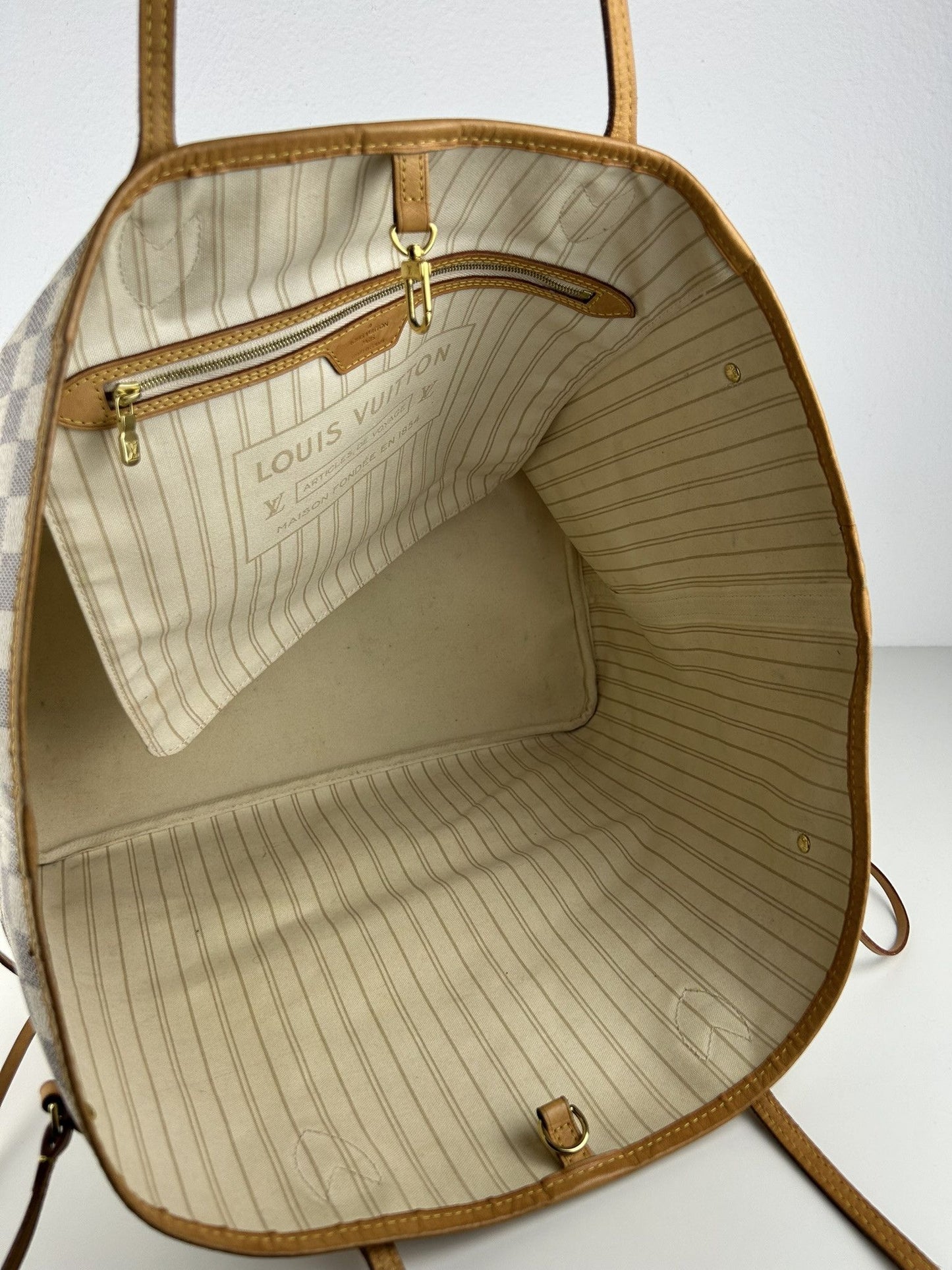 Louis Vuitton damier azur neverfull gm tote bag