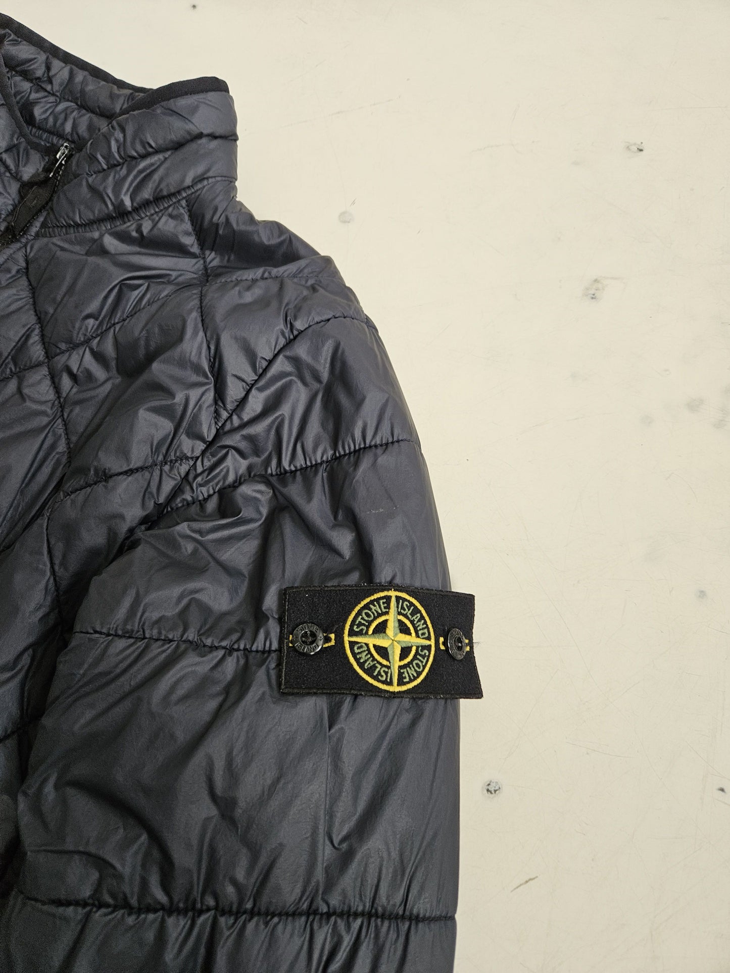 Stone Island garment dyed quilted micro yarn light down jacket