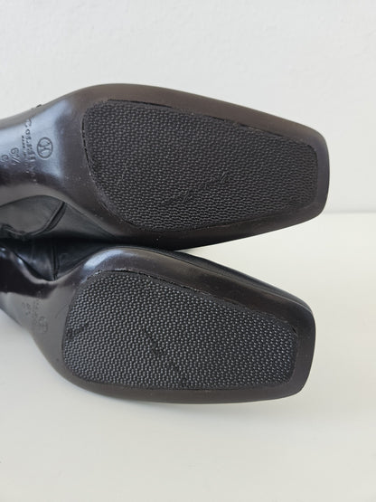 Cole Haan square toe side zip ankle boots