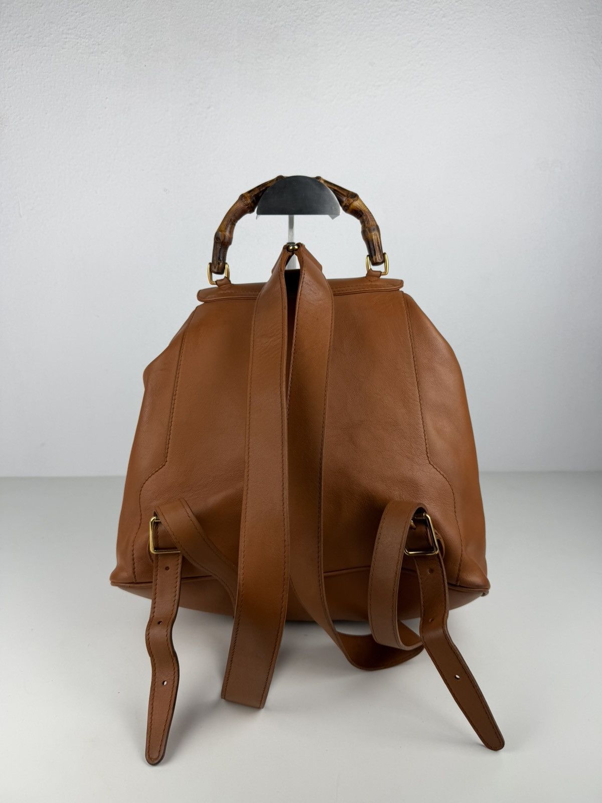 Vintage 80s Gucci bamboo cargo backpack