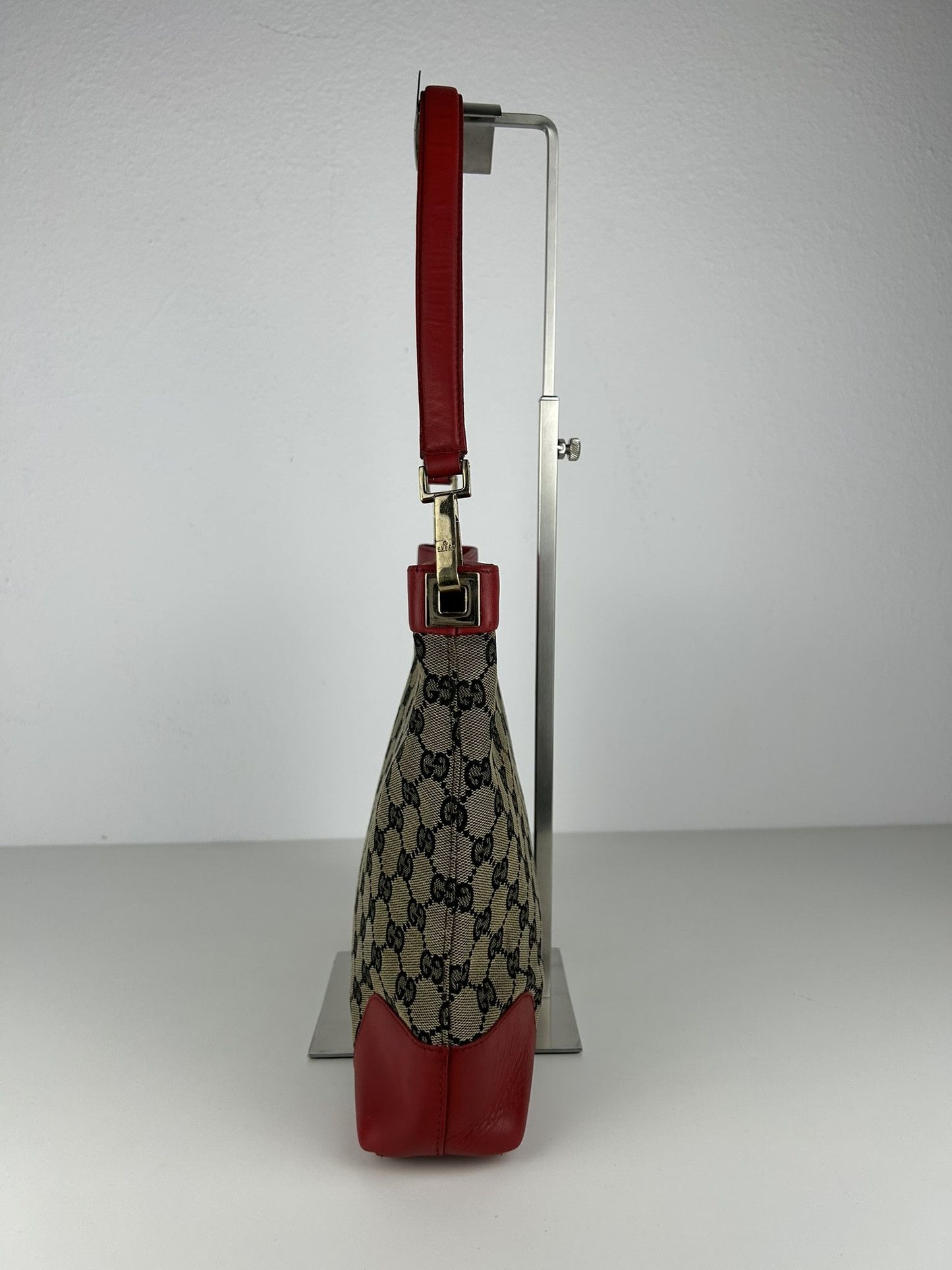 Vintage y2k Gucci monogram canvas and leather shoulder bag