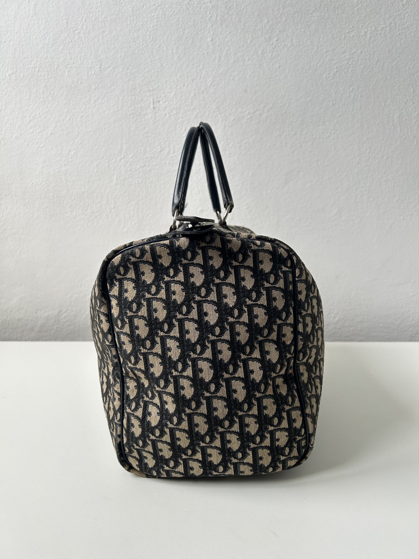 Vintage 70s Dior trotter oblique monogram canvas bowling bag