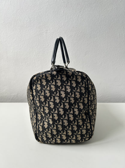 Vintage 70s Dior trotter oblique monogram canvas bowling bag