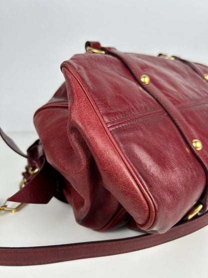 Miu miu vitello bow bag in red