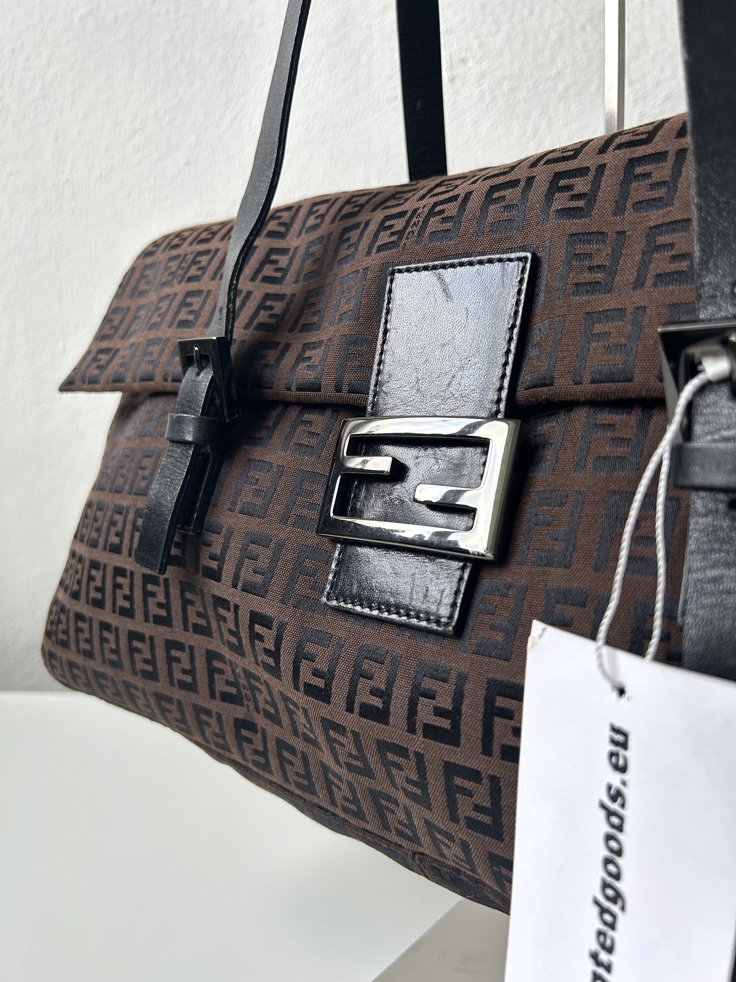 Fendi zucchino monogram canvas handbag