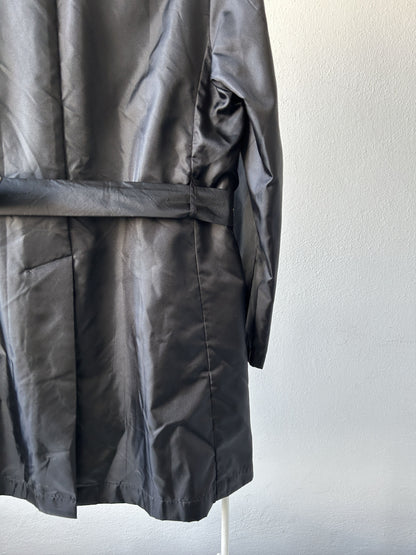 Gaultier homme objet nylon belted trench coat