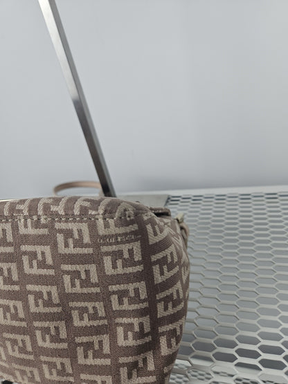 Fendi zucca monogram canvas mini baguette
