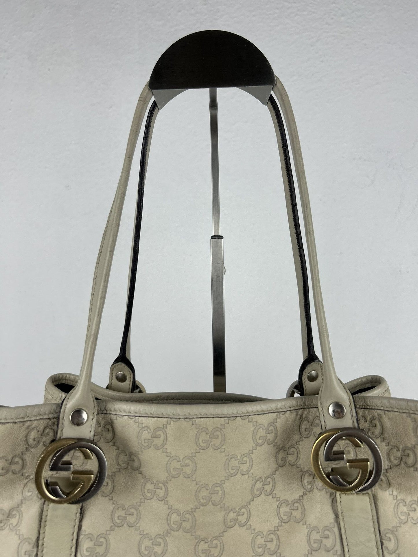 Gucci guccissima twins leather monogram tote bag